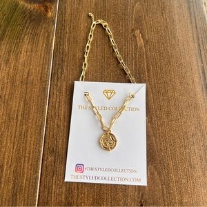 The Styled Collection Coin Pendant Necklace